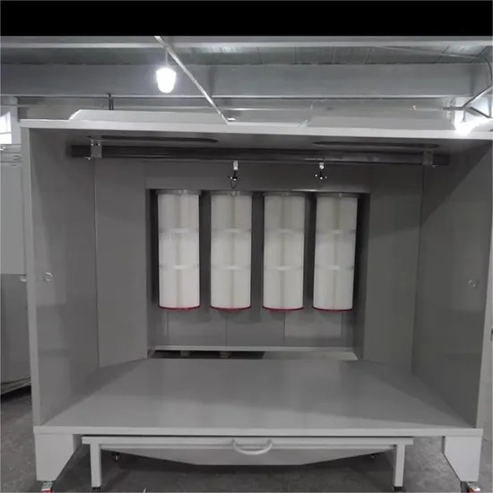 Cabine de pulvérisation de revêtement en poudre électrostatique manuelle
